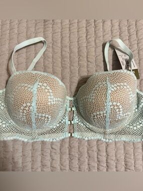 Lace Balconette Bra in Light Mint - Adore Me NWT 36DD